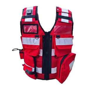 <b>Hi</b> <b>Vis</b> Reflective Safety Vest Unisex Workwear <b>Waterproof</b> Polyester Uniform Type High Visibility <b>Jacket</b> with Zipper Pockets - Product Image 3
