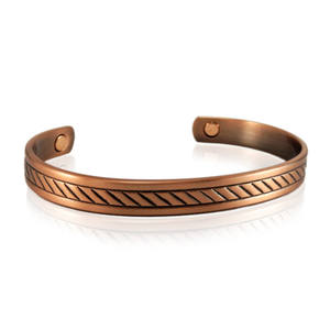 Elegante pulsera magnética de cobre con diseño grabado Brazaletes de moda para mamá-Regalo de joyería curativa para mostrar tu amor - Product Image 4