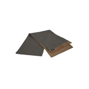 Echarpe d'hiver à motifs carrés Baklava tissés en jacquard de laine marron beige double face - Product Image 2