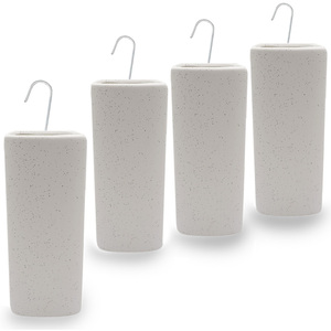 ชุดเครื่องระเหยหม้อน้ำเซรามิก4ชิ้น8x4x19cm-S-Hook-White/สีดำ/สีเทาเครื่องเพิ่มความชื้นในอากาศ - Product Image 1