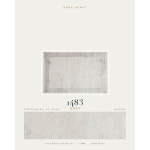พรมวิสโคสและอะคริลิกขายส่ง รุ่น MAZZINI 1483 สีเทา ผลิตด้วยเครื่องจักรจากตุรกี สำหรับห้องนั่งเล่น โครงการโรงแรม - Product Image 2