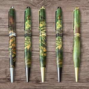 Sapphire Collection Luxury Handmade 0.7mm Stabilized Wood Ballpoint <b>Pen</b> Green-Red-<b>Blue</b> Resin Body Business Gift Souvenir HHPEN - Product Image 1