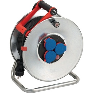 BRENNENSTUHL Garant S290 สายไฟม้วนเก็บได้ 50 เมตร รุ่น N05V3V3 ขนาด 3x1.5 มม. ความยาว 290 มม. ปลั๊กไฟ 3 ช่อง วัสดุเหล็กแผ่น ป้องกันน้ำและฝุ่นระดับ IP44 สายไฟและสายต่อพ่วง - Product Image 1