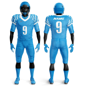 ชุดกีฬาอเมริกันฟุตบอลชายสั่งทำพิเศษ แบบสั้น แห้งเร็ว 100% โพลีเอสเตอร์ ระบายความชื้น ป้องกันรังสียูวี พร้อมโลโก้สั่งทำ - Product Image 3