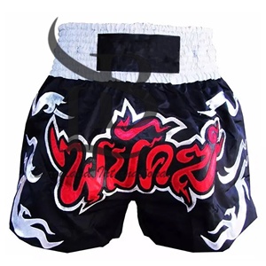 กางเกงขาสั้นสำหรับผู้ชายกางเกงมวยไทยขาสั้นผ้าไนลอนโพลีเอสเตอร์ออกแบบโลโก้ระบายอากาศได้ดี - Product Image 2