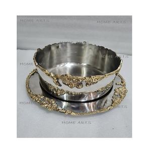 ชามขนมหวานอะลูมิเนียมลายตอกแบบโบราณ ประดับมุก งานสั่งทำขนาดพิเศษ สำหรับตกแต่งงานแต่งงาน - Product Image 4