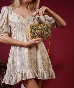 Nuevo diseño hecho a mano Vintage latón y cobre almohada bolso de mano para novia a bajo precio de f s i - Product Image 4