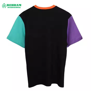 Camiseta de algodón/bambú para hombre, superventas, con bloques de color, corte holgado, cuello redondo, 260 g, peso pesado, ecológica, antipilling, de secado rápido - Product Image 2