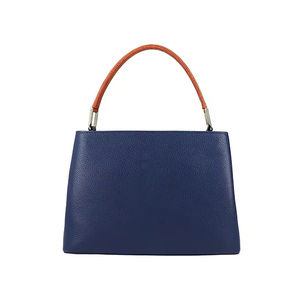 Cuir véritable Femmes Bleu & Tan Sac à main Centre Rabat Haute Qualité Mode Vente en gros 2025 Couleur personnalisée & logo OEM Crossbody - Product Image 1