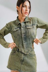 Kivotech Fabrication de vestes en jean personnalisées de haute qualité pour dames Derniers modèles Veste en jean pour femmes 100% coton polyester - Product Image 6