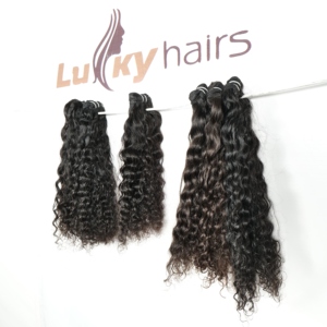 วิกผมลอนแบบอินเดียผมต่อแบบมัดผมลอนคลื่นสีดำธรรมชาติแบบ100% - Product Image 3