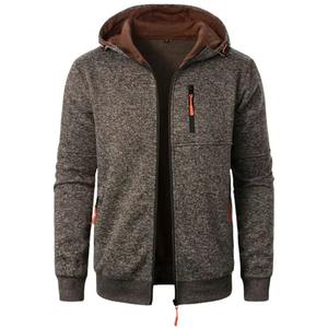 Sweats à capuche personnalisés pour hommes Sweat à manches longues avec fermeture éclair Vêtements à capuche pour hommes Vêtements de sport Veste décontractée coupe ajustée - Product Image 2