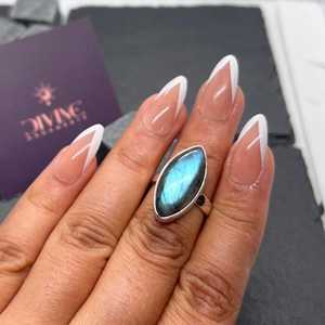 <b>Turquoise</b> Gold Plated 925 Sterling Silver Minimalist Engagement <b>Ring</b> for Women Gift - Product Image 3