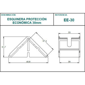 Característica reciclable del protector de borde de esquina de 30 mm económico de la EE-30 - Product Image 4
