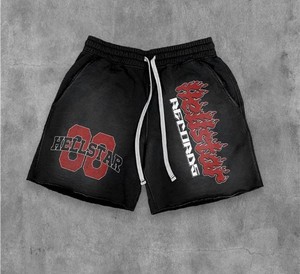 Pantalones cortos hasta la rodilla con estampado digital 3D de algodón 100% para hombre - Product Image 1