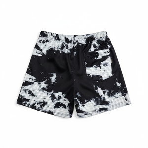 Shorts de basket-ball pour hommes en tissu de laine peignée vierge, taille haute, fermeture à cordon, coupe-vent, respirant, 100% polyester, vente en gros - Product Image 6