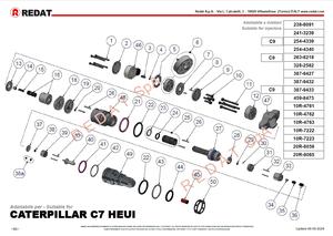 Buse REDAT CTRF2028N fabriquée en italie adaptée au moteur industriel Caterpillar C7 Injecteurs de carburant diesel terrassement marin - Product Image 3
