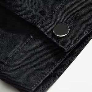 2025 personnalisé nouveau Design noir Jean veste hommes personnalisé printemps et automne qualité supérieure Jeans veste - Product Image 6