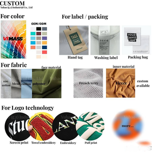 500 GSM 100% coton sweats à capuche surdimensionnés pour hommes sans cordes brodé Street Wear pulls tricotés Boxy grande taille - Product Image 4