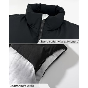Nueva llegada chaleco acolchado de invierno para hombre, cómodo, transpirable, impermeable, tela de lona, Color sólido, ropa de calle, servicios personalizados OEM - Product Image 4