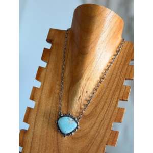 Collar de Barra de Plata de Ley y Turquesa Natural Dry Creek de Jameson Garcia para Regalo - Product Image 3
