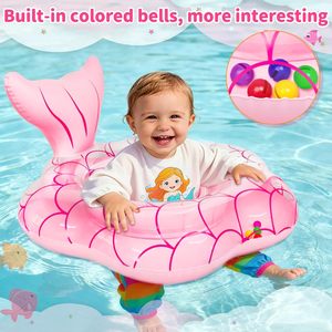 Top Rated 25.6 Inch Infant Pool Float Extra Wide Safety Anti Flip Baby Swim Trainer <b>Inflatable</b> Float for 6 to 36 Months Kids - Product Image 3