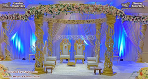 Magnifique papillon Style de mariage Mandap royaume-uni, incroyable événement de mariage, papillon cristal Mandap cérémonie de mariage Maharani Mandap - Product Image 4