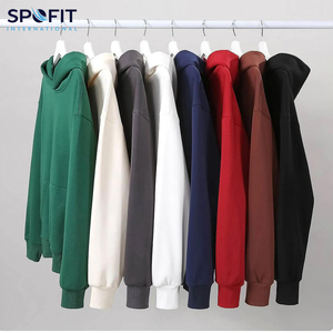 400gsm 100% Cotton Men's Winter Regular Fit Thick <b>Fleece</b> Pullover <b>Hoodie</b> Eco-Friendly <b>Oversized</b> Custom Logo Hoodies for Boys - Product Image 6