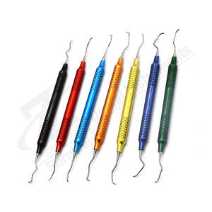 <b>Dental</b> Gracey Scaler Set 7PC High Quality Stainless Steel Manual CE Certified Class I Instrument Manufacturer Pakistan A+ Grade - Product Image 1