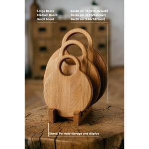 ชุดเขียงไม้ทำมือรักษ์โลก 3 ชิ้น พร้อมที่วาง ล้างในเครื่องล้างจานได้ กันลื่น น้ำหนักเบา ดีไซน์หรูหราทันสมัย - Product Image 5