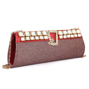 Bolso de mano nupcial para mujer (Rj-2) - Color granate - Product Image 1