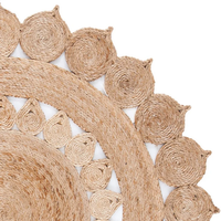 Best Selling European Reversible Solid Color Custom Modern Table Runner Hand Woven Jute Floor Carpet Living Room Braided Machine