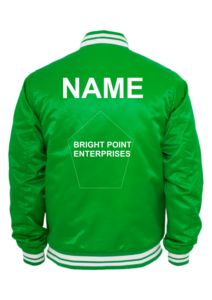 Patchs de broderie en chenille personnalisés vestes universitaires veste de sororité de la fraternité grecque 100% veste de baseball en soie satinée de polyester - Product Image 2