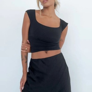 เสื้อกล้ามผ้าฝ้าย100% แห้งเร็วสำหรับผู้หญิงเสื้อกล้ามลำลองธรรมดาระบายอากาศได้ดีในฤดูร้อน - Product Image 4