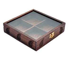 Caja de especias de madera de diseño de lujo Caja de contenedores de diseño moderno de almacenamiento de tarros de especias de madera de excelente calidad - Product Image 4
