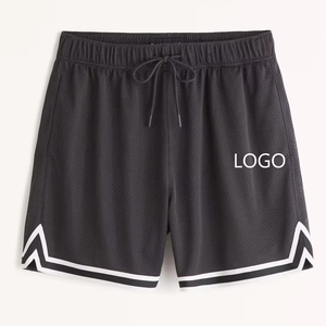 Short en maille patchwork en polyester 100% pour hommes, avec logo brodé personnalisé, short d'entraînement actif pour le basket-ball, taille XS 6XL, taille haute - Product Image 6