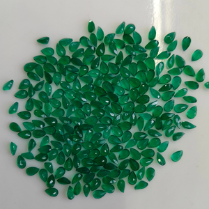 Natural Green Onyx 5x3MM Pear Cut Best Quality Loose Gemstone For Jewelry Making - Product Image 4