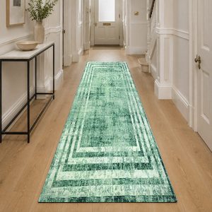 RUGS DEPOT LXDP-0254 Großhandel Grüner Salbei Minimalistischer Designer Digital Bedruckter Maschinenwaschbarer Chenille-Teppich Rutschfest - Product Image 5