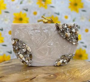 Bolso de mano de resina y piedra preciosa de estilo elegante, bolso de resina para eventos de fiesta de boda a la moda, los mejores bolsos de mano creativos de resina - Product Image 5