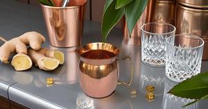 Handmade Pure Copper <b>Mug</b> with Brass Handle Unique Design Healthy Drinkware - Product Image 2