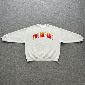 Sudadera de Invierno de Color Sólido para Hombre, Venta Caliente OEM/ODM, Sudadera con Cuello Redondo y Logotipo Bordado Personalizado - Product Image 4