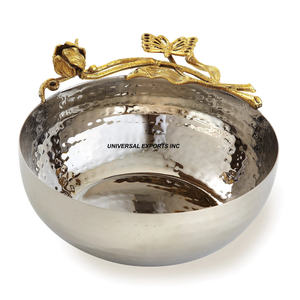 Tazón de Chocolate de Acero Inoxidable Martillado, Tazón de Dulces Hecho a Mano de Primera Calidad, Forma Redonda, Elegante y Nuevo - Product Image 2