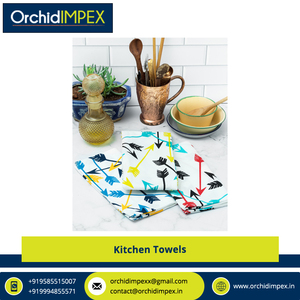 Serviette de cuisine en coton biologique et tissu éponge à séchage rapide 100% d'origine indienne Fabricant et exportateur à bas prix - Product Image 6