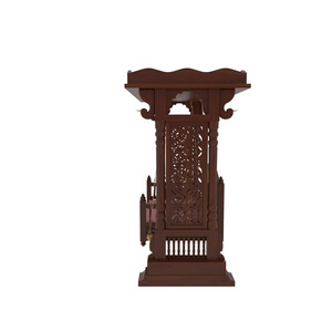 Columpio Tradicional de Madera con Toldo y Cojín Rosa, Mueble para Interiores y Exteriores, Diseño Artesanal - Product Image 5