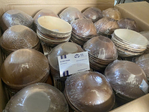 Bol en feuille de palmier de haute qualité plat éco-compostable parfait pour les événements de livraison de nourriture à la cafétéria et les repas en plein air Vietnam - Product Image 6