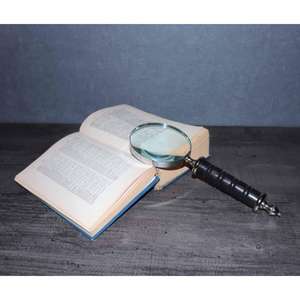 Loupe à bord argenté, manche en véritable corne de buffle, légère, écologique, prix de gros - Product Image 2