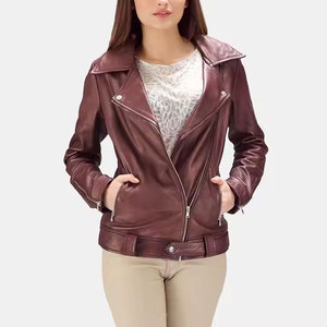 Veste en cuir solide pour femme sur mesure, hiver, haute qualité, tricot respirant, prix supérieur - Product Image 1