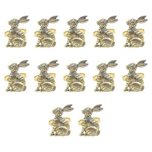 Elegant Rabbit Pattern <b>Easter</b> <b>Napkin</b> Ring High Quality Metal Table Decoration for Dinner Parties Impresses Your Guests - Product Image 4