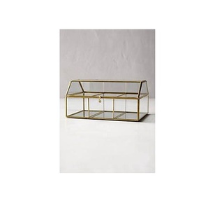 Boîte à bijoux de forme rectangulaire en bois et métal Work Home Designer Metal 3-Tier Bracelets Box - Product Image 1