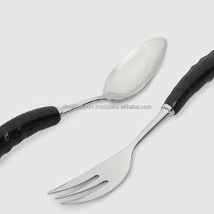 Ensemble de couverts en acier inoxydable noir avec poignée noire pour les couverts de table RF Crafts de l'Inde Idéal pour les cadeaux - Product Image 4